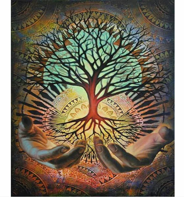 

GATYZTORY Frame DIY Painting By Numbers Tree Landscape Coloring By Numbers Acrylic Canvas Wall Art Picture For Home Decors 60x75