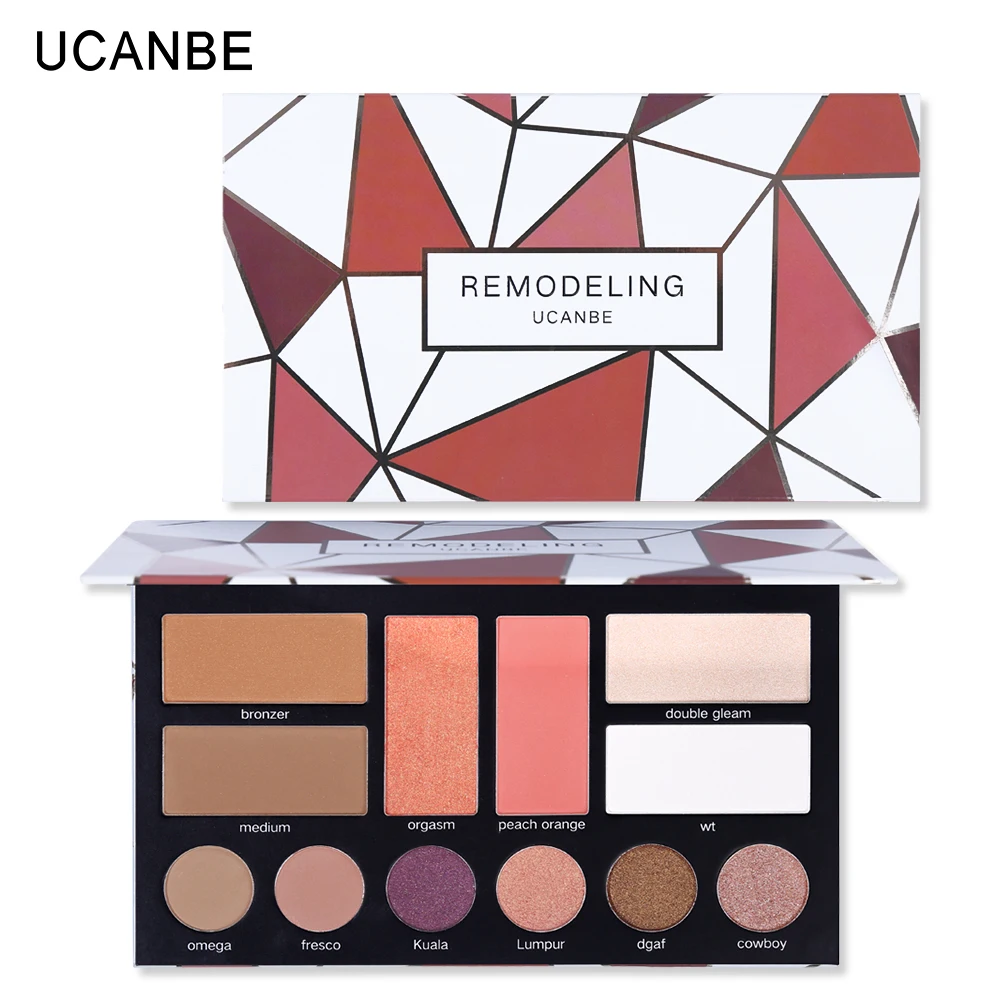 UCANBE Brand Eyeshadow Makeup Set Eye Shadow+Bronzer Contour+Blusher+Highlighter Glitter Shimmer Matte Pigment Powder Cosmetics UCANBE Brand Eyeshadow Makeup Set Eye Shadow+Bronzer Contour+Blusher+Highlighter Glitter Shimmer Matte Pigment Powder Cosmetics
