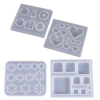 

Jewelry DIY Crystal Epoxy Mold Heart Candy Heart-shaped Patch Gemstone Mould