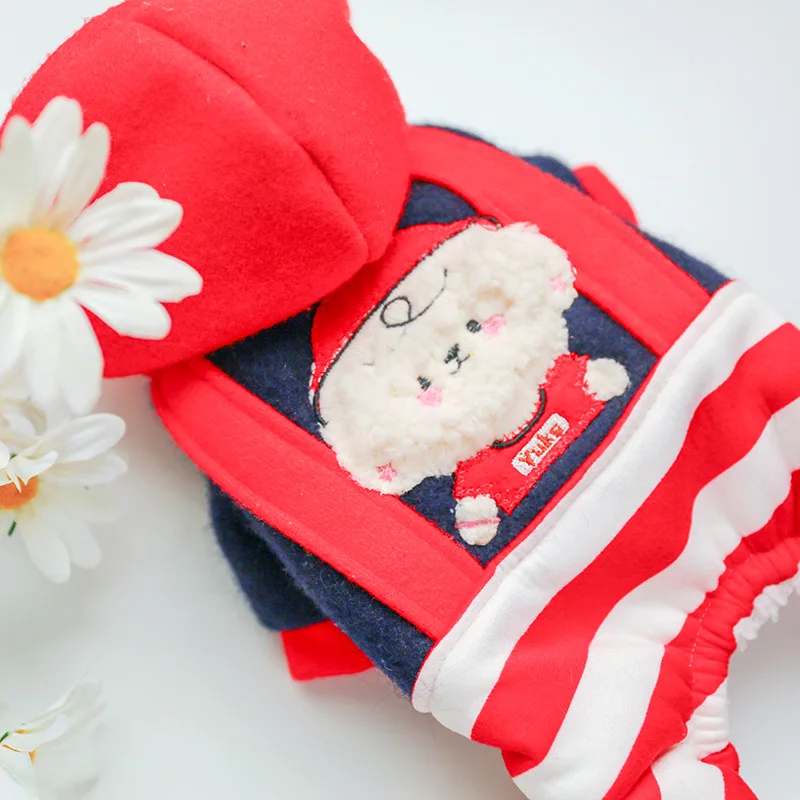 爆米花狗狗背带裤棉衣_6395