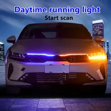 

Car Driving start scanning atmosphere light daytime running light bar modified streamer running gridNet lights With turn signal