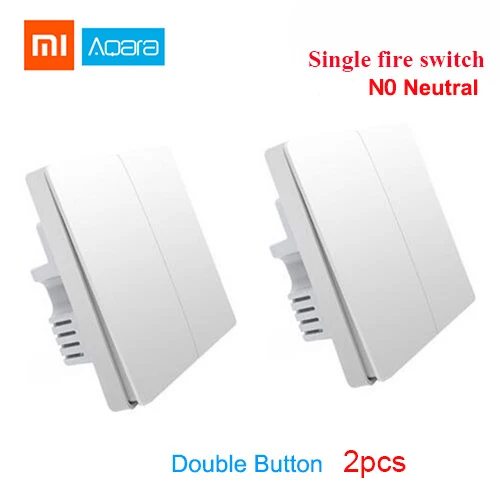 2X No neutral 2key Xiaomi концентратор умный дом Наборы шлюз окна, двери Сенсор человеческого тела стены Беспроводной с переключателем влажности воды Сенсор Камера - Цвет: 2X No neutral 2key