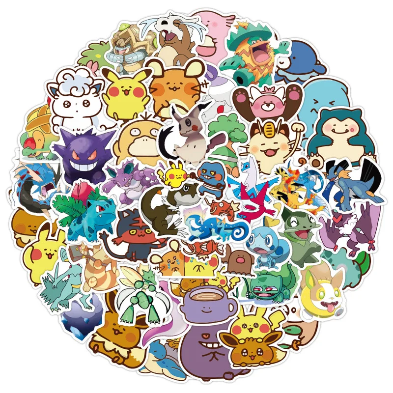 

10/30/50pcs Cute Anime Stickers Skateboard Fridge Laptop Motorcycle Luggage Graffiti PVC Waterproof Cartoon Stickers Kids Toys