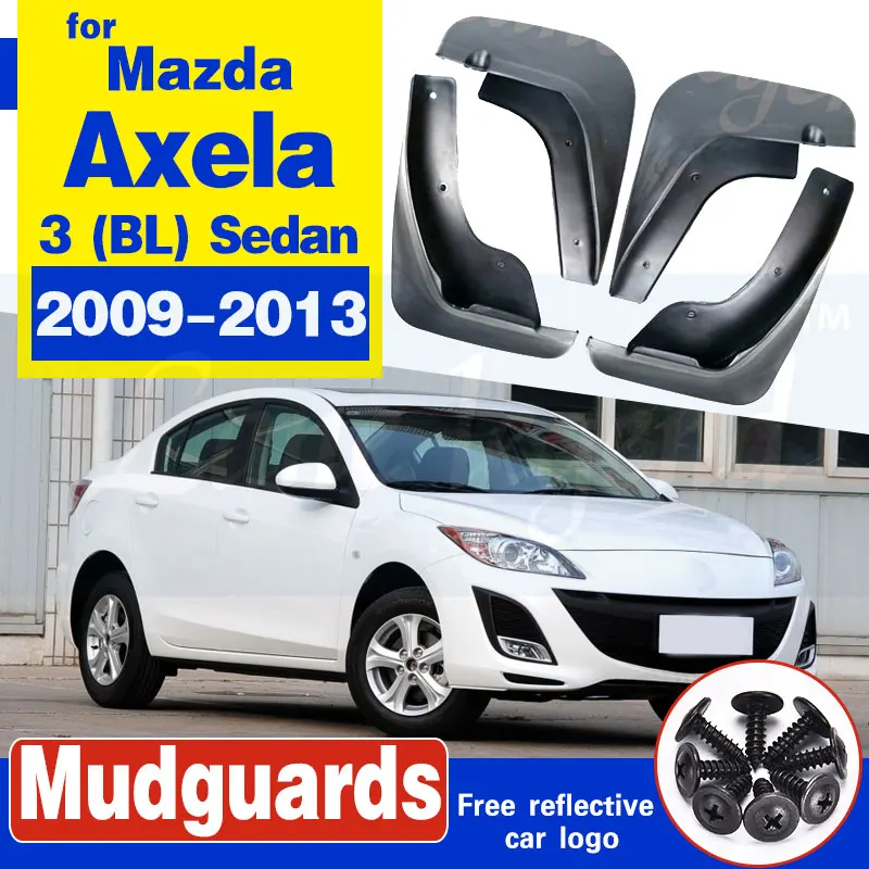 

4Pcs Molded Car Mud Flaps For Mazda 3 (BL) Axela Sedan 2009-2013 Mudflaps Splash Guards Mud Flap Mudguards Fender 2010 2011 2012