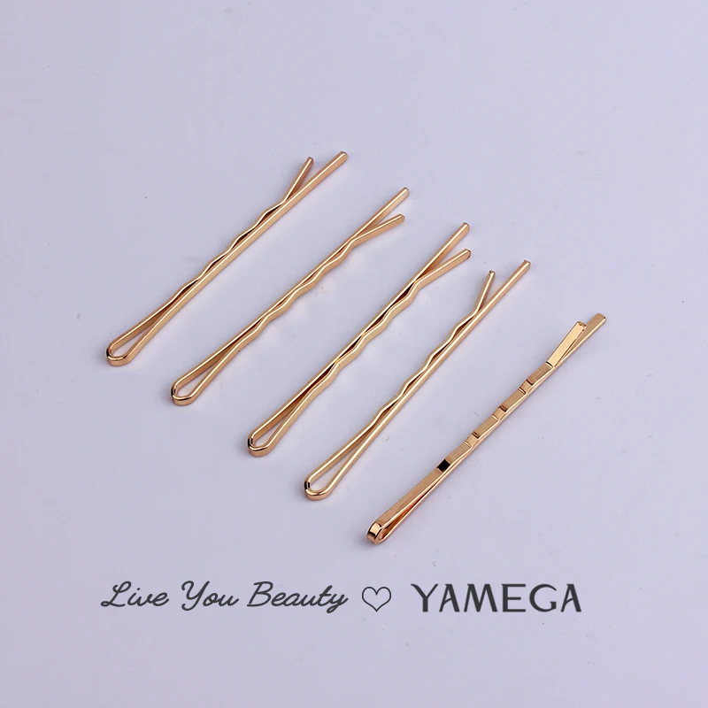5Pcs/Lot Women Hair Clips Hairpins Gold Metal Waved Curly Barrettes Bobby Pins Hairgrip Headdress Hairclip Hair Accessores New