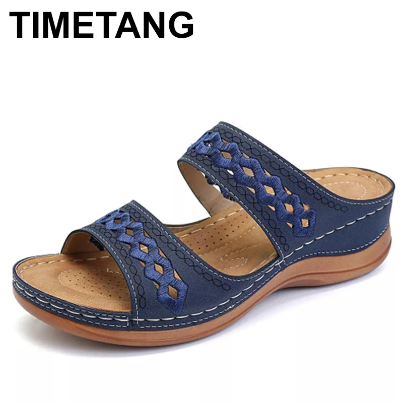 Timetangstiling/Летние босоножки; женские шлепанцы на платформе с открытым носком; повседневная обувь; женская пляжная обувь для прогулок; женские шлепанцы