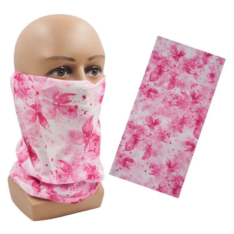 mens scarf for summer Outdoor Travel Hair Headband Stripe Rainbow Color Breathable Face Bandana Mask Sun Protection Letter Flower Cycling Head Scarf man scarf Scarves