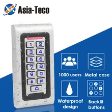 Waterdichte Backlight Rfid Deur Toegangscontrole Reader Toetsenbord 1000 Gebruikers Deurbel 125Khz Em Card Opener