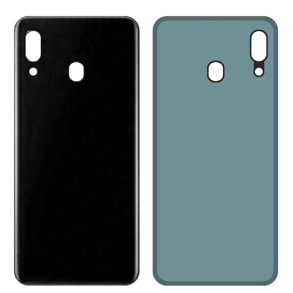 Задняя крышка батарейного отсека для samsung Galaxy A20 A205 A205F задняя крышка батарейного отсека запасная панель