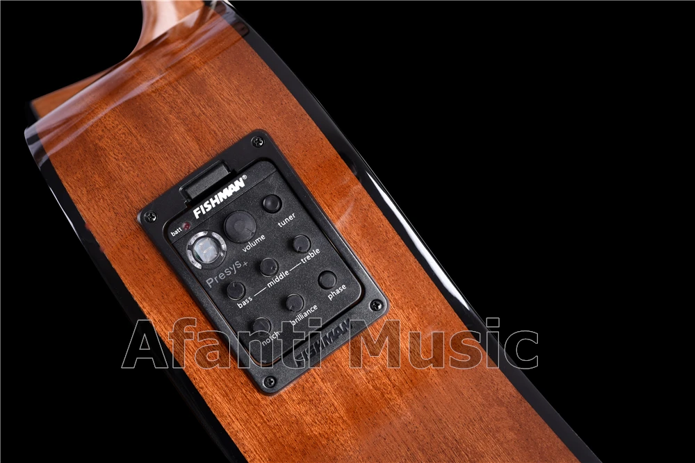 Afanti музыка 39 дюймов Spruce& Sapele Классическая гитара с эквалайзером(ACL-2045-X