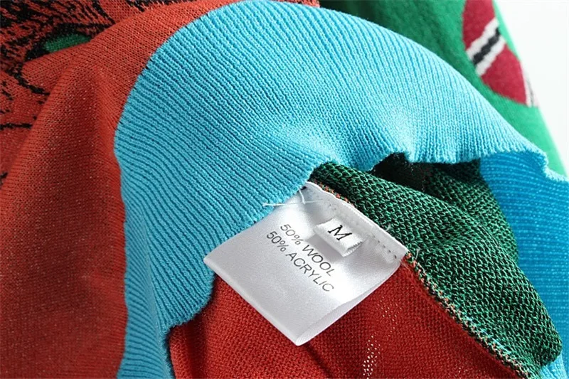 Весенний свитер для женщин подиумный дизайнерский джемпер с рисунком головы кота винтажные топы с вышивкой Повседневный вязаный пуловер C-356