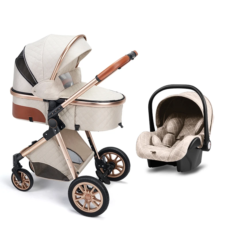 Luxe Multifunctionele Kinderwagen 3 In 1 Hoge Landschap Baby Kinderwagen  Verstelbare Baby Wieg Baby Autostoel Gratis Verzending|Four Wheels  Stroller| - AliExpress