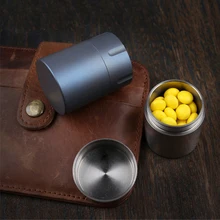 Чистый титан водонепроницаемый ящик для хранения на открытом воздухе многоцелевой портативный ящик для таблеток EDC аварийный мини медицинский контейнер капсульные ящики