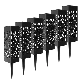 

6Pcs Outdoor LED Solar Light Lamp Lighting Fixture Decoration For Garden Lawn Elegant Hollow-carved Shell Designed