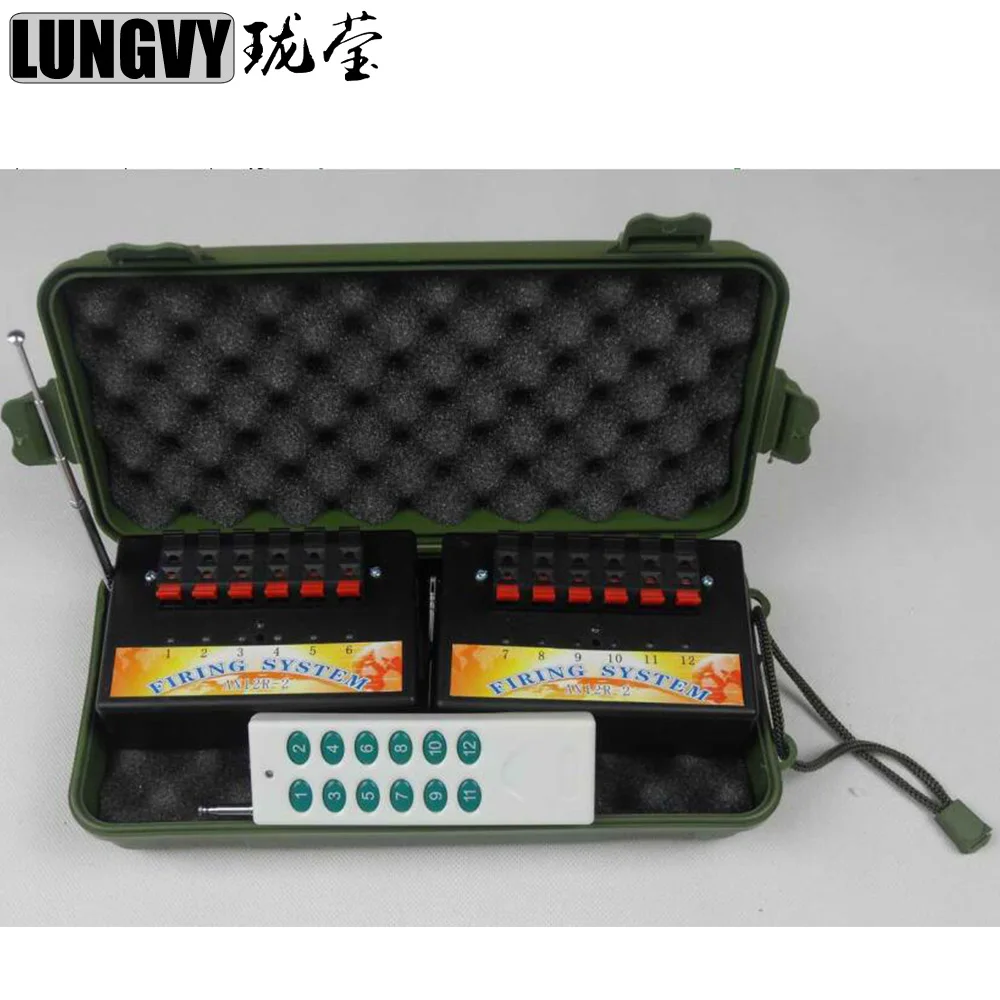 

Free Shipping 12 Channels 2 Receiver Wireless Remote Control Fireworks Firing System For Wedding Christmas Decorations