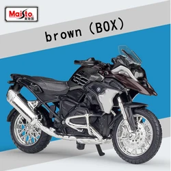 Premium 1:18 Alloy Diecast Motorcycle Toy with Functional Shock Absorbers - Perfect for Collectors and Gifts for Children (Brown(box))