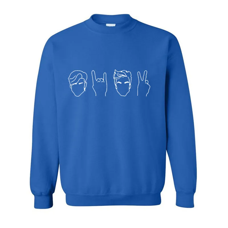 Dolan Твин толстовки для мужчин и женщин уличная хип хоп осень зима длинный рукав флис Толстовка свитер джемпер пуловер спортивный костюм - Цвет: Blue
