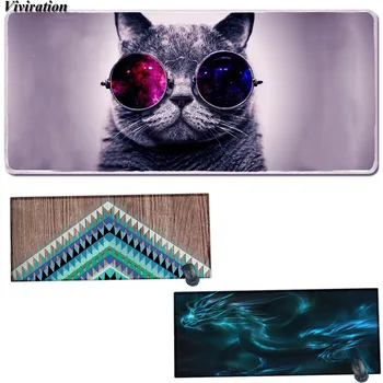 

Fasion Non-slip Computer Gaming Mousepad For Razer Mouse Mice For Overwatch Warhammer Cat Prints XL 900x400mm Keyboard Pad Mat