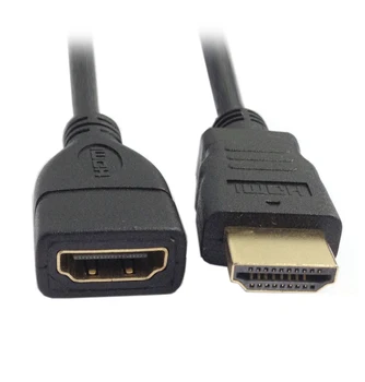 

HDTV HDMI A Type Cable HDTV HDMI A Type Male to HDMI Female Extension Cord Connector Adapter 50cm Black