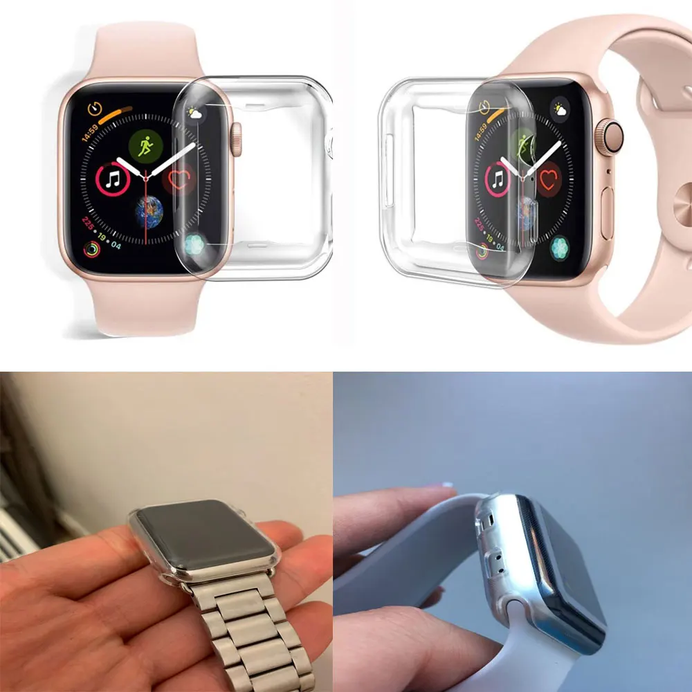 

ProBefit Protector Case For Apple Watch 5 4 3 2 1 40MM 44MM 360 Clear TPU Cover Full Case For iWatch 5 4 3 2 1 38MM 42MM