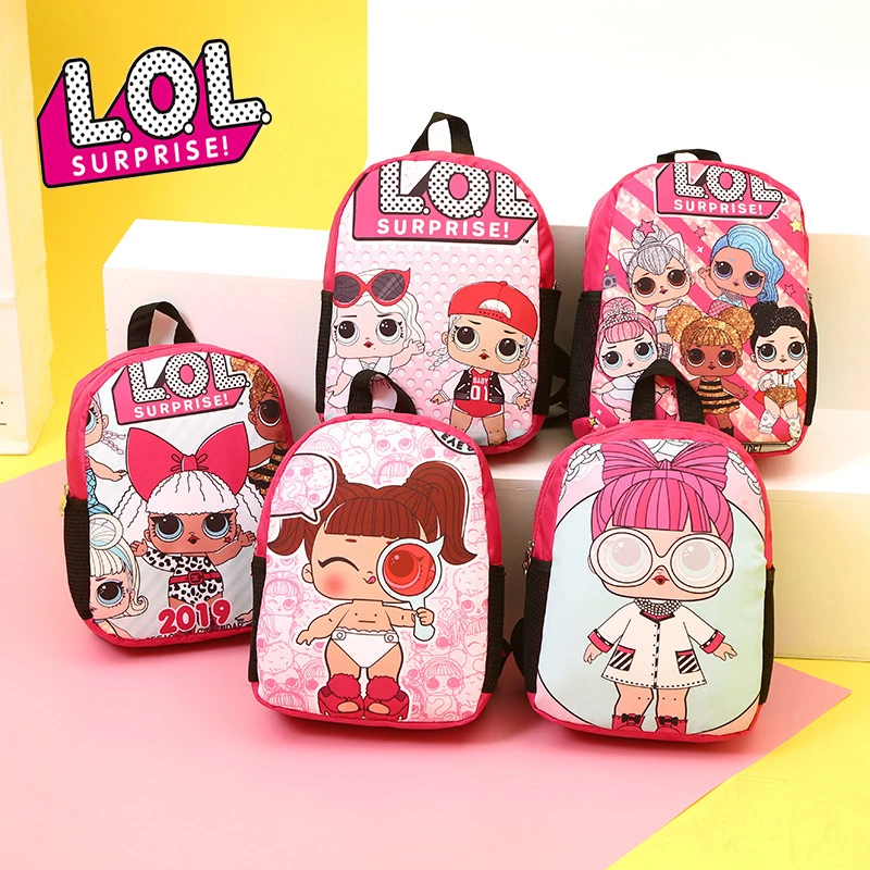 

New 2019 Printing Cartoon Backpack Girl Cute Bag LOL Surprise Dolls Double School Backpack for Teenage Girls Fashion Gift 2S22