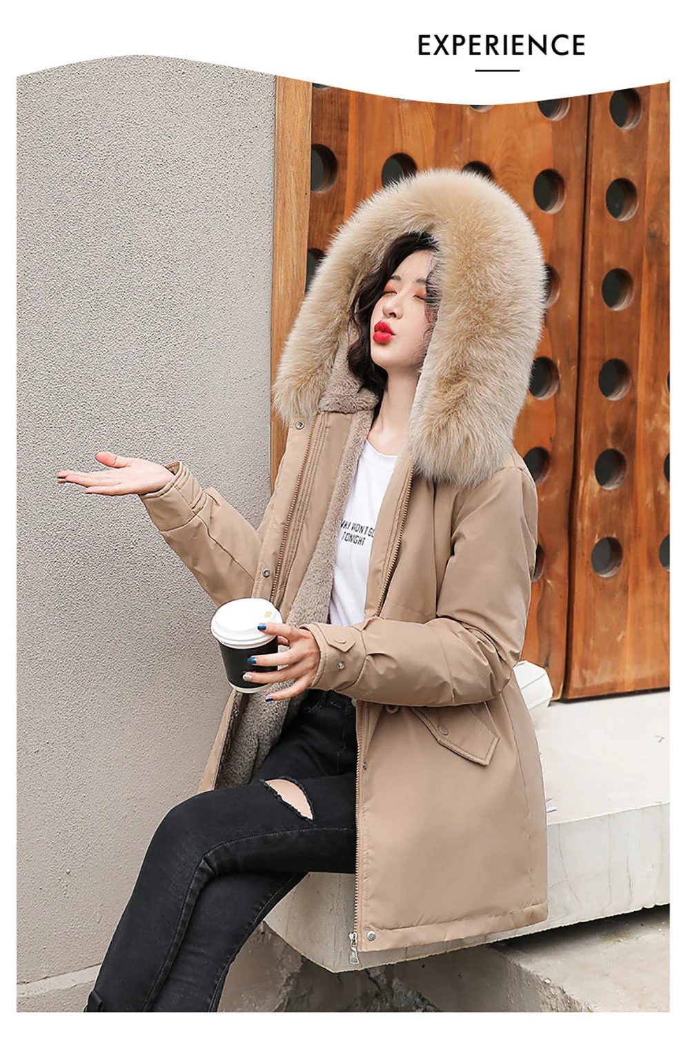 black puffer coat womens 2021 New Fashion Long Winter Coat Women Clothing Wool Liner Hooded Parkas Slim With Fur Collar Warm Winter Jacket Women petite long puffer coat