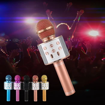 

Professional Bluetooth Wireless Microphone Speaker Handheld Microphone Karaoke Mic Music Player Singing Recorder KTV Microphone