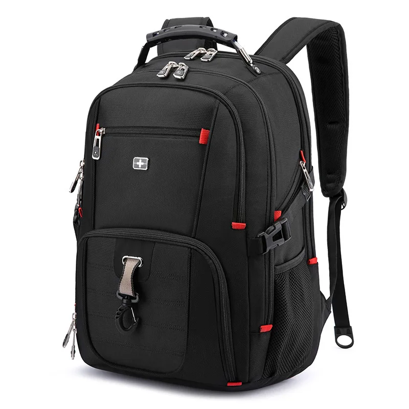 

Both Shoulders Package 17 Inch Will Capacity Business Affairs Computer Package Usb Waterproof Outdoors Travel Backpack 8212
