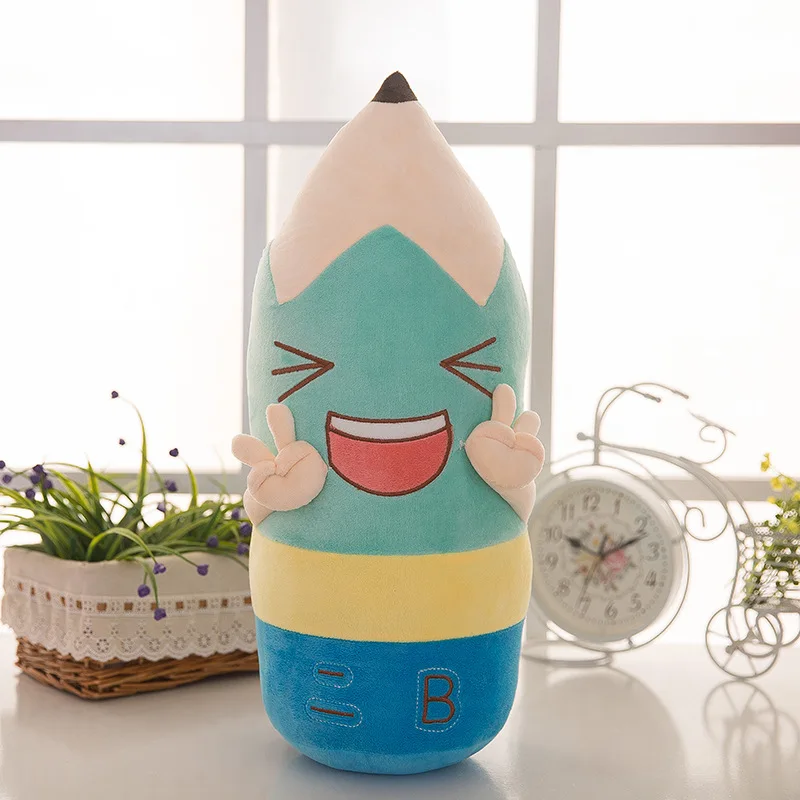 Новая ручка карандаш плюшевая игрушка мягкая игрушечная печать подушка ребенок мальчик девочка подарок на день рождения WJ235 - Цвет: 1