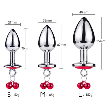 Traction Chain Bell Anal Plug Erotic Beads Butt Plug Metal Sex Toys Crystal Base Jewelry Prostate Massager Adult Products Shop 4
