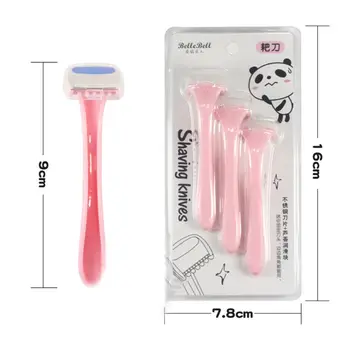 

3Pcs/Set 3Pcs/Set Travel Portable Manual Body Hair Removal Epilator Candy Color Non Skid Resin Long Handle Armpit Body Bikini
