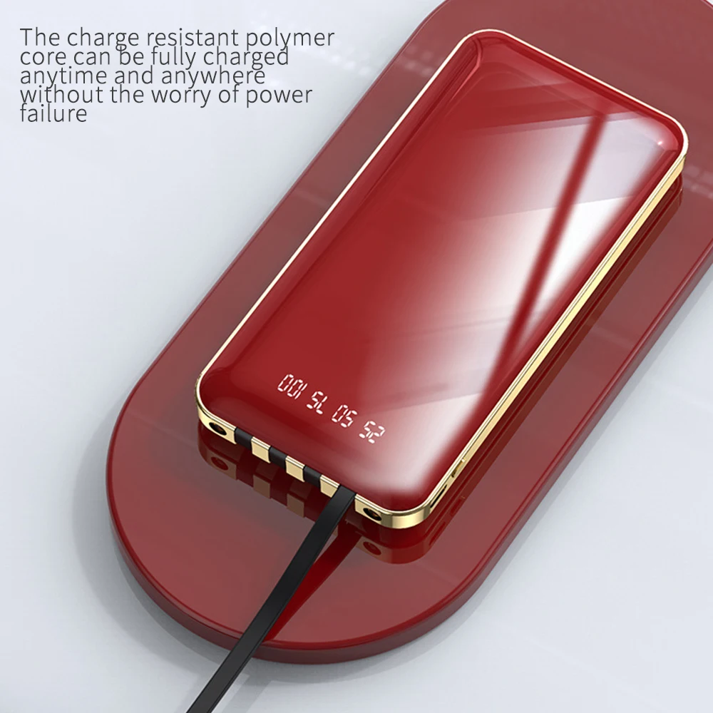CASEIER 20000mAh Power Bank with Type USB C Android For iPhone Cable LED Light Built in Cable Fast Powerbank Portable Charger CASEIER 20000mAh Power Bank with Type USB C Android For iPhone Cable LED Light Built in Cable Fast Powerbank Portable Charger
