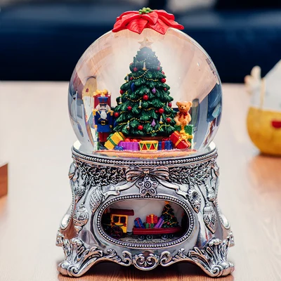 18*25 см роскошный Рождественский снег глобусы музыкальная шкатулка в виде