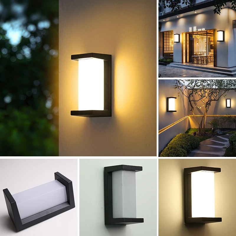 Details about   10W Modern Exterior LED Wall Light Dual-Head Cube Fixture Porch Lamp Waterproof 