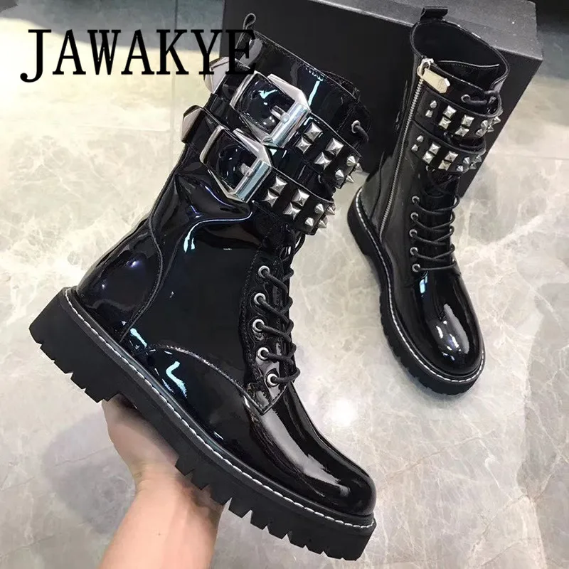 silver studded ankle boots