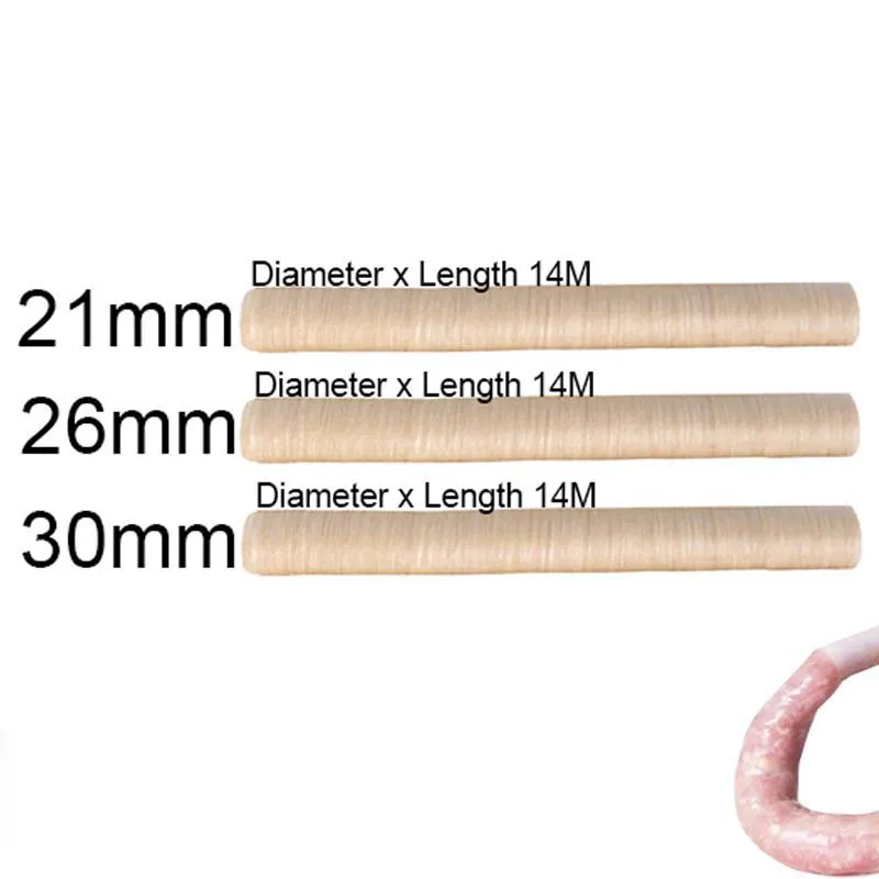 6/14M x21mm, 26mm or 30mm Roast Sausage Dried Sausage Sausage Hot Dog Collagen Casing