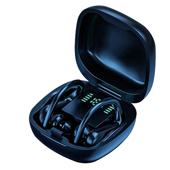 

HiFi Stereo Earphone Ear Hook Wireless Bluetooth 5.0 Earphones Headphone Smart Touch Earbuds With Mic LED Power Display