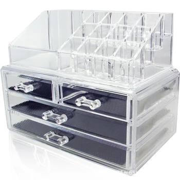 

Makeup Organizer Clear Compact Shelf Blushes Highlighters Eyeshadow Display Stand Cosmetic Storage Box Drawer