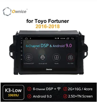 

Ownice 9inch 2din Android 9.0 4Core ForTOYOTA Fortuner / SW4 2015 2016 2017 Car 360 Panorama Navi GPS Radio 4G LTE DSP SPDIF