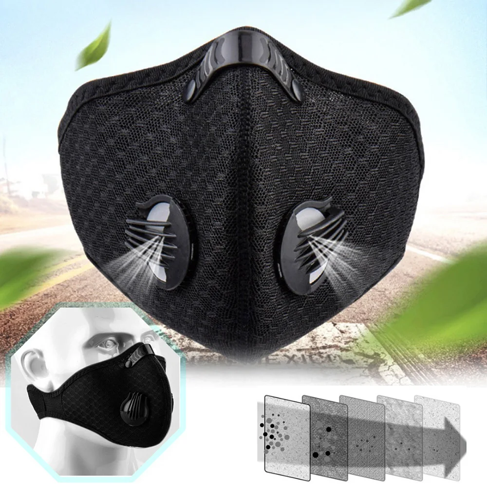 

KN95 Active Carbon Breathing Valve Mask With Filter Anti-Dust Protective Face Mask