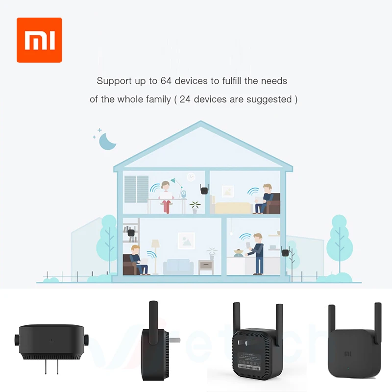Оригинальный Wi Fi усилитель Xiaomi Pro Router 300M 2 4G ретранслятор сетевой расширитель