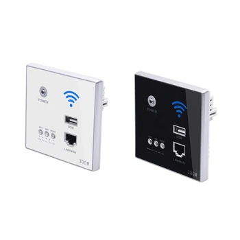 

300Mbps Wall Router 110V/220V Power Ap Relay Smart Wireless Wifi Repeater Extender Wall Embedded 2.4Ghz Router Panel Usb Socket