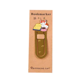 

Paint Cartoon Marker Animal Bookmarks Original Cute Cat Metal Material Funny Student School Stationery Gift Bookmark