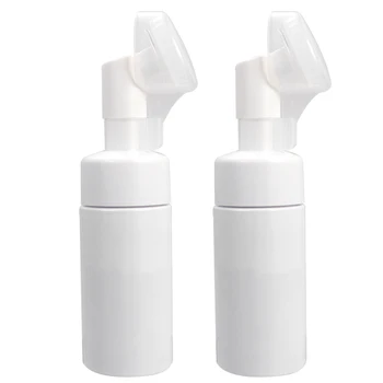 

2PCS Brush Head Empty Bottle Bottle Foaming Cosmetics Bottles Multi-Purpose Cosmetics Foam Bottle For Travel Home (100ml White)