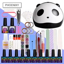 Поли Комплект гель-лака 24/36W УФ-светодиодный светильник для 8 мл Гель-лак для ногтей комплект Гель Инструменты для маникюра Гель-лак All для маникюрного набора