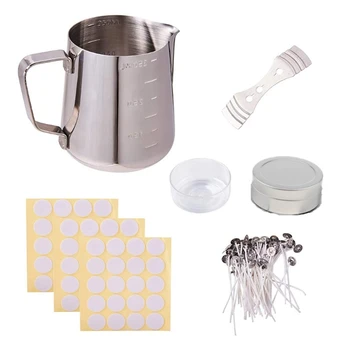 

Candle Making Kit, DIY Candles Craft Tools,Candle Make Pouring Pot,4Pcs Candle Cup,100Pcs Candle Wicks,100Pcs Candle Wicks Stick