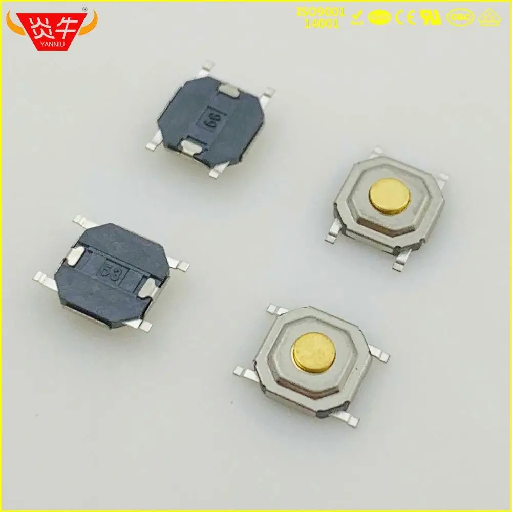 

4.5 4.5 1.5 SMT SMD 4P Copper head TACT SWITCH ULTRA THIN FILM 4PIN BUTTON TOUCH MICRO MOVEMENT SILVER PLATED CONTACTS MINI