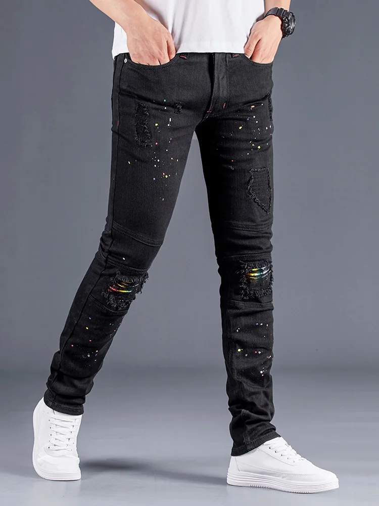 Fashion Mens Clothing Spray Paint 