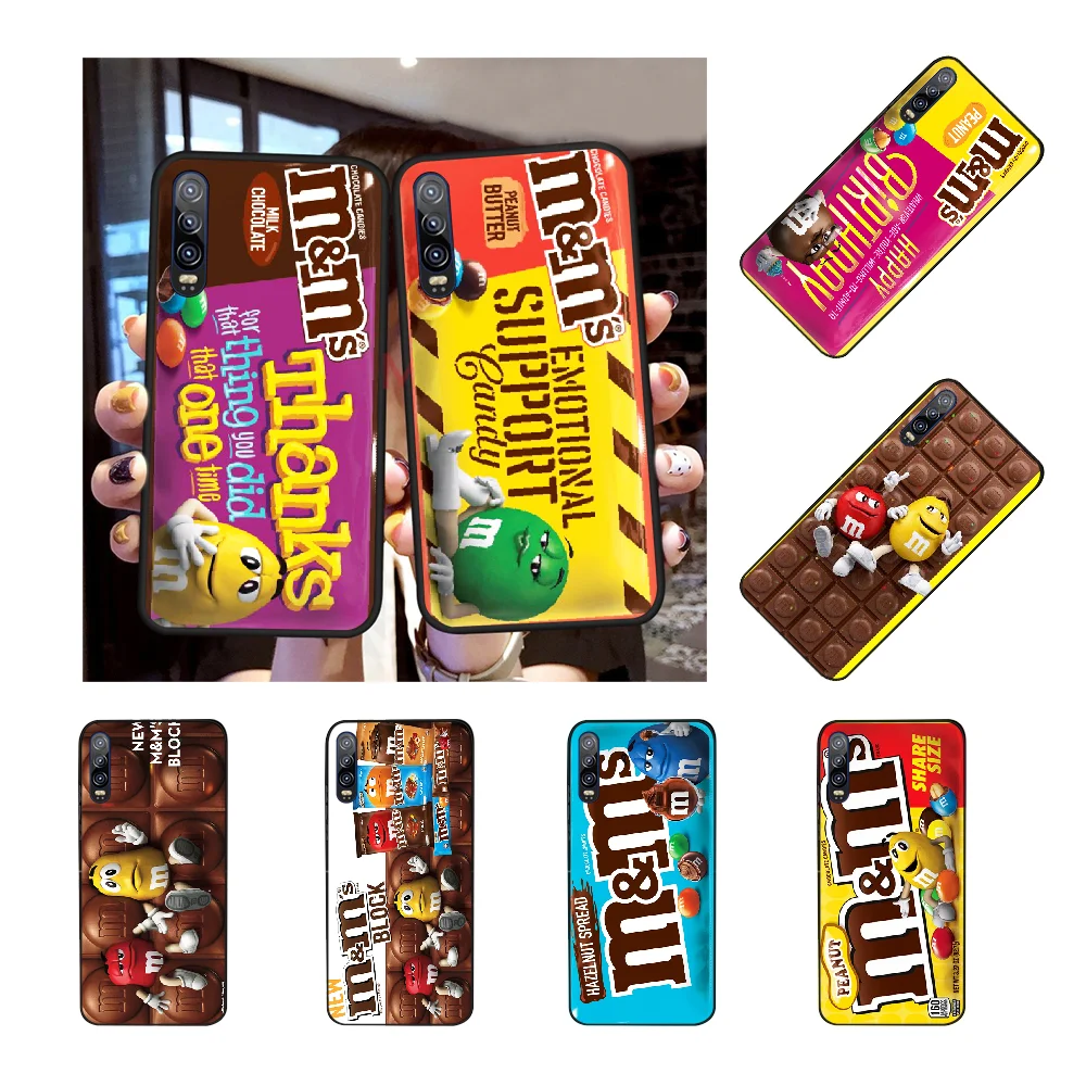 

NBDRUICAI M&Ms Chocolate print Pattern Bling Cute Phone Case for Huawei Honor 20 10 9 8 8x 8c 9x 7c 7a Lite view