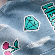 Детские джинсы; коллекция года; сезон весна-осень; стиль; детская одежда для маленьких девочек; детские джинсы с принтом мороженого